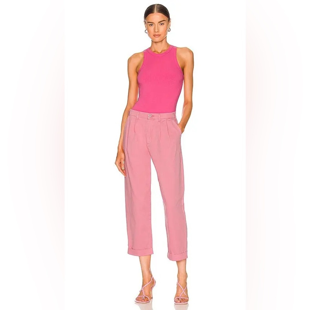 NWT PISTOLA Kellin Pleated Trouser in Pink flamingo size 26 - Picture 1 of 10